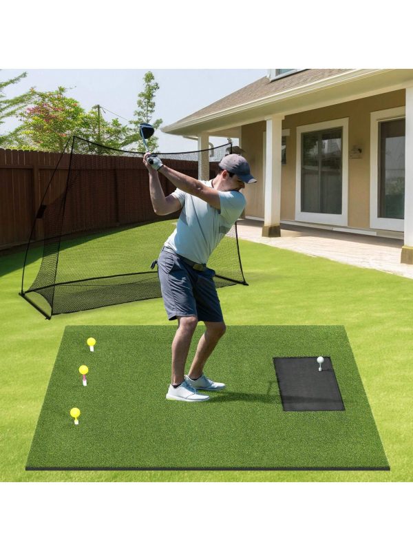 Sturdum Golf Hitting Mat 5*4ft PRO 21MM Golf Practice Mat Golf Mat Training Aid Indoor For Halloween Christmas Gift Green