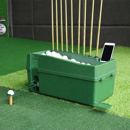 Golf Ball Dispenser Auto Tee Up Machine Golf Club Organizer & Cue Holder Tool Green