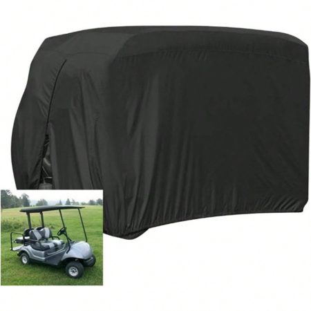 Dsermall Passenger Golf Cart Cover Suitable For Club Cars 210D Waterproof And  Polyester Golf Cart Cover With Three Zipper Multicolor