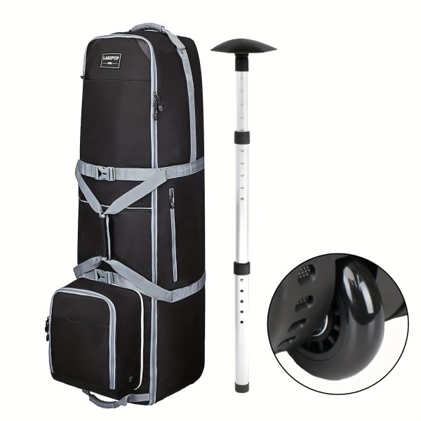 Premium Wheeled Golf Travel Bag, 900D Polyester, Soft Foldable Club Cover for Airlines, Durable Protection